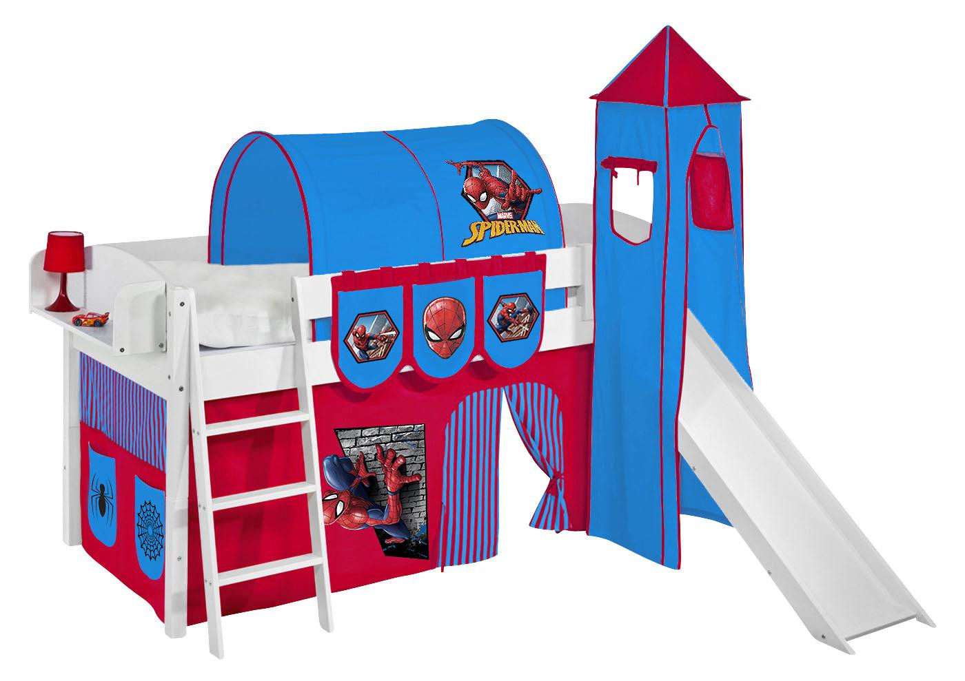 Spielbett mit Rutsche-IDA Classic-90x200-Spiderman