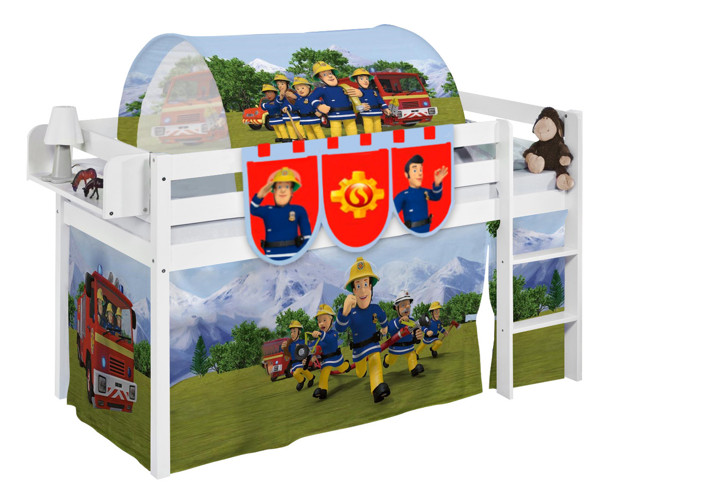 Basis Betten-Jelle Weiß-90x190 - Feuerwehrmann Sam