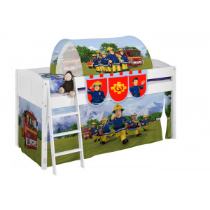 Halfhoogslaper IDA Classic wit gelakt met ondertent Angel Cat Sugar 90x200 cm